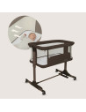 BN-LO-PARI_BROWN_CHOCOLATE,Patut co-sleeper, Lionelo, Pari, Multifunctional, Cu leganare, Reglabil in 6 pozitii pe inaltime, Sal