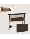 BN-LO-PARI_BROWN_CHOCOLATE,Patut co-sleeper, Lionelo, Pari, Multifunctional, Cu leganare, Reglabil in 6 pozitii pe inaltime, Sal