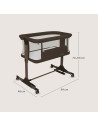BN-LO-PARI_BROWN_CHOCOLATE,Patut co-sleeper, Lionelo, Pari, Multifunctional, Cu leganare, Reglabil in 6 pozitii pe inaltime, Sal
