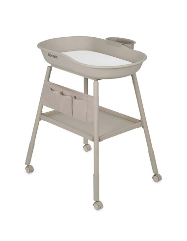 BN-LO-ROSIE_BEIGE_SAND,Masuta de infasat, Lionelo, Rosie, Cu saltea de infasat inclusa si roti, Spatiu pentru depozitare, Reglab