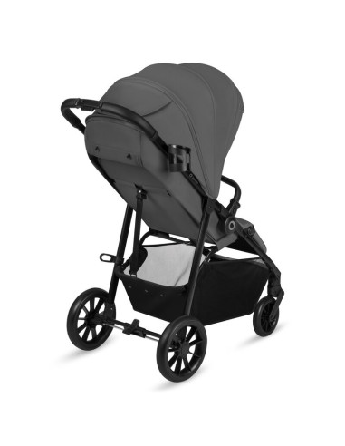 BN-LO-EMERALD_GREY_STONE,Carucior sport, Lionelo, Emerald, Pliere cu o mana, Copertina XXL UPF50+, Spatar reglabil, Suspensie co