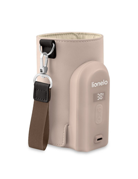 BN-LOC-THERMUP_GO_EVO_BEIGE_TAUPE,Incalzitor biberoane, Lionelo, ThermUp Go Evo, Portabil, Cu 5 niveluri de incalzire, Cu buton 