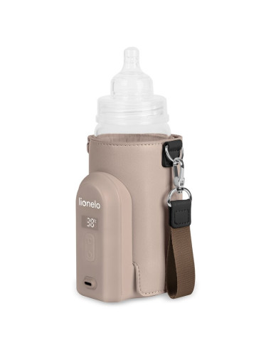 BN-LOC-THERMUP_GO_EVO_BEIGE_TAUPE,Incalzitor biberoane, Lionelo, ThermUp Go Evo, Portabil, Cu 5 niveluri de incalzire, Cu buton 