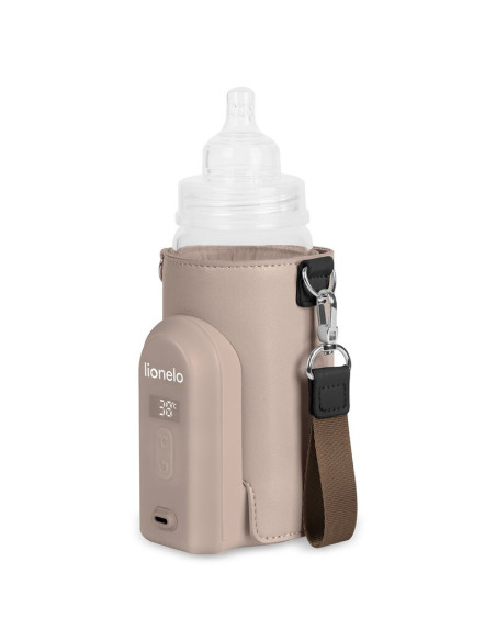BN-LOC-THERMUP_GO_EVO_BEIGE_TAUPE,Incalzitor biberoane, Lionelo, ThermUp Go Evo, Portabil, Cu 5 niveluri de incalzire, Cu buton 