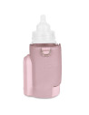 BN-LOC-THERMUP_GO_EVO_PINK_MIST,Incalzitor biberoane, Lionelo, ThermUp Go Evo, Portabil, Cu 5 niveluri de incalzire, Cu buton Sa