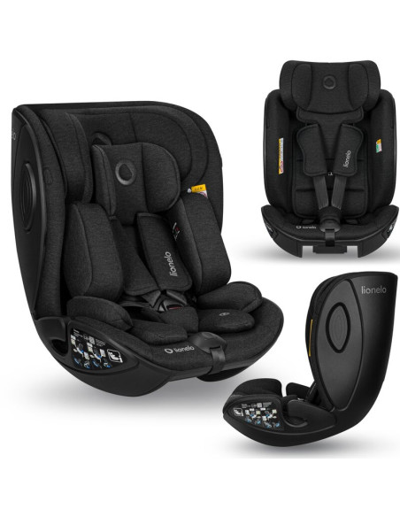 BN-LO-MOXIE_NEXT_I-SIZE_BLACK_CARBON,Scaun auto, Lionelo, Moxie Next, i-Size, 40-105 cm, Tetiera reglabila pe 8 trepte, Inclinar
