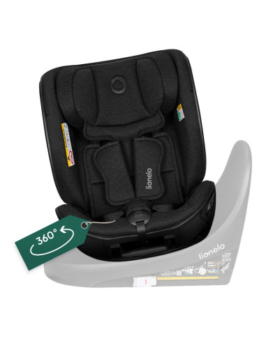 BN-LO-MOXIE_NEXT_I-SIZE_BLACK_CARBON,Scaun auto, Lionelo, Moxie Next, i-Size, 40-105 cm, Tetiera reglabila pe 8 trepte, Inclinar