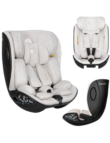 BN-LO-MOXIE_NEXT_I-SIZE_BEIGE SAND,Scaun auto, Lionelo, Moxie Next, i-Size, 40-105 cm, Tetiera reglabila pe 8 trepte, Inclinare 