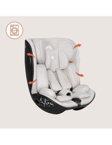 BN-LO-MOXIE_NEXT_I-SIZE_BEIGE SAND,Scaun auto, Lionelo, Moxie Next, i-Size, 40-105 cm, Tetiera reglabila pe 8 trepte, Inclinare 