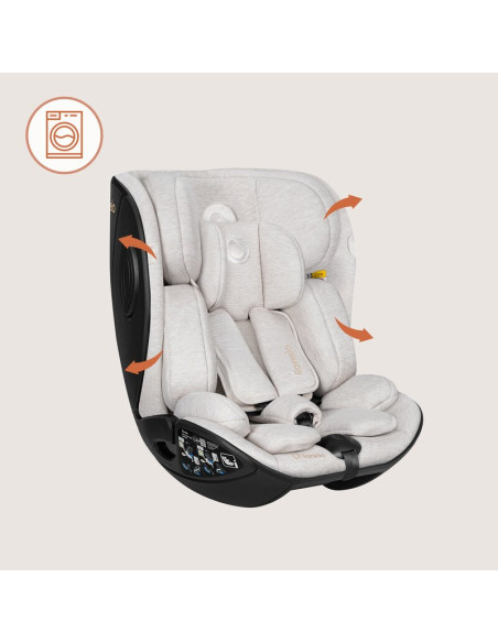 BN-LO-MOXIE_NEXT_I-SIZE_BEIGE SAND,Scaun auto, Lionelo, Moxie Next, i-Size, 40-105 cm, Tetiera reglabila pe 8 trepte, Inclinare 