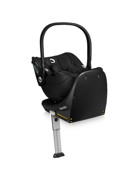 BN-LO-MOXIE_PLUS_I-SIZE_BASE_BLACK,Baza scaun auto i-Size, Lionelo, Moxie Next, Rotativa 360, Cu isofix si picior stabilizator, 