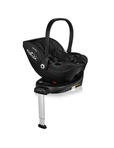 BN-LO-MOXIE_PLUS_I-SIZE_BASE_BLACK,Baza scaun auto i-Size, Lionelo, Moxie Next, Rotativa 360, Cu isofix si picior stabilizator, 