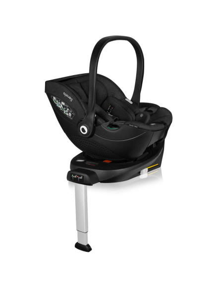 BN-LO-MOXIE_PLUS_I-SIZE_BASE_BLACK,Baza scaun auto i-Size, Lionelo, Moxie Next, Rotativa 360, Cu isofix si picior stabilizator, 