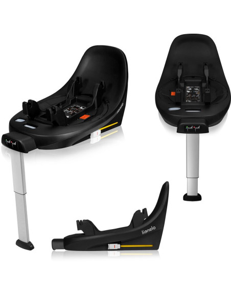 BN-LO-MOXIE_PLUS_I-SIZE_BASE_BLACK,Baza scaun auto i-Size, Lionelo, Moxie Next, Rotativa 360, Cu isofix si picior stabilizator, 