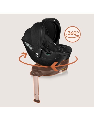 BN-LO-MOXIE_PLUS_I-SIZE_BASE_BLACK,Baza scaun auto i-Size, Lionelo, Moxie Next, Rotativa 360, Cu isofix si picior stabilizator, 