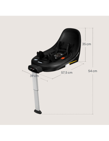 BN-LO-MOXIE_PLUS_I-SIZE_BASE_BLACK,Baza scaun auto i-Size, Lionelo, Moxie Next, Rotativa 360, Cu isofix si picior stabilizator, 