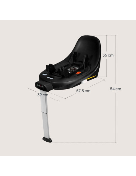 BN-LO-MOXIE_PLUS_I-SIZE_BASE_BLACK,Baza scaun auto i-Size, Lionelo, Moxie Next, Rotativa 360, Cu isofix si picior stabilizator, 