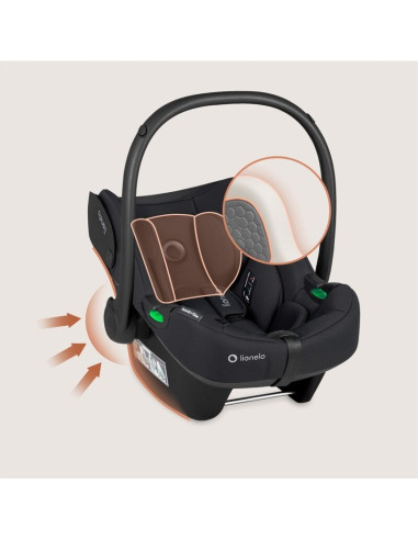 BN-LO-ASTRID_I-SIZE_BLACK_ONYX,Scoica auto, Lionelo, i-Size Astrid, 0-13 Kg, 40-87 cm, Cu salteluta, Testat ADAC, Conform cu sta