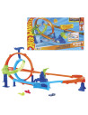 MTJHK73,Hot Wheels Stunt Tracks Pista Ciclon De Lansarea Rapida Cu Masinuta Inclusa