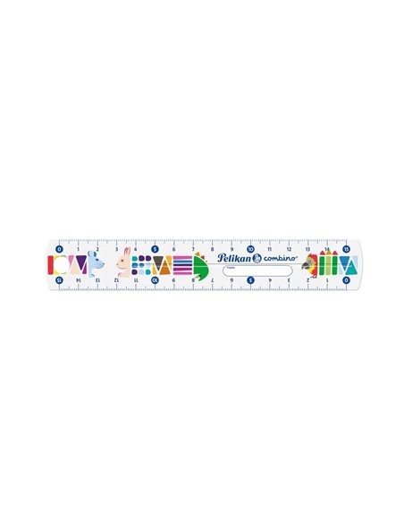 Rigla plastic Pelikan 15 cm, combino