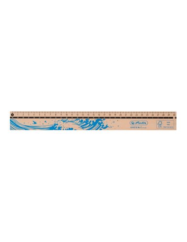 Rigla Herlitz Lemn GreenLine, 30 cm