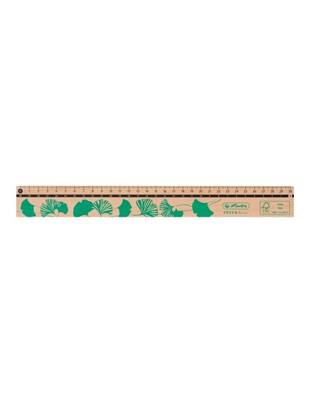 Rigla Herlitz Lemn GreenLine, 30 cm