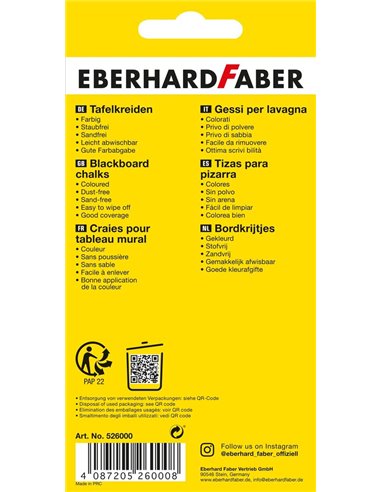 Creta color Eberhard Faber EF526000, 12 culori