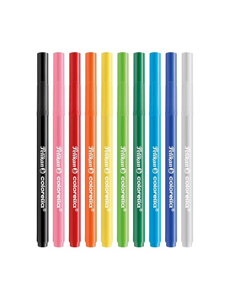 Carioca Pelikan Colorella Super Brush, 10 culori, Varf tip pensula 
