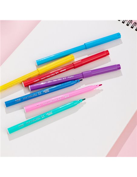 Carioci Deli DLEC10000 ColoRun, 12 culori 