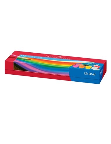 Guase 12 culori 20ml Faber-Castell