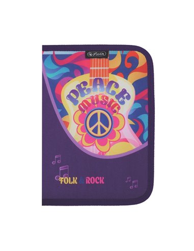 Penar echipat cu 1 fermoar Herlitz 400211243, 17 piese, Motiv Folk&Rock