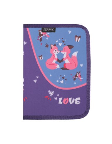 Penar neechipat cu 1 fermoar Herlitz 400211230, Motiv Love