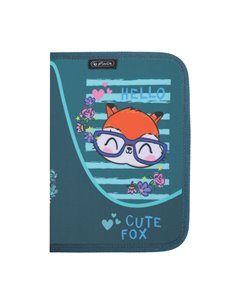 Penar neechipat cu 1 fermoar si o clapa Herlitz 400211234, Motiv Cute fox