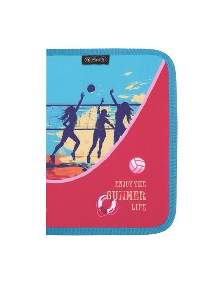 Penar neechipat cu 1 fermoar si 2 clape Herlitz 400211236, Motiv Summer life