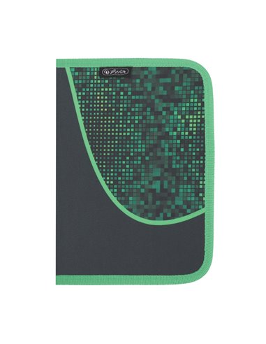 Penar neechipat cu 1 fermoar si o clapa Herlitz 400211231, Motiv Pixel hero