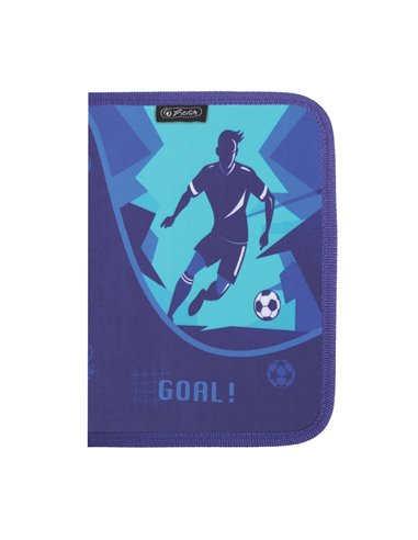 Penar neechipat cu 1 fermoar si o clapa Herlitz 400211232, Motiv Football