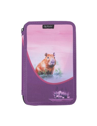 Penar neechipat cu 2 fermoare Herlitz 400211287, Motiv Capibara