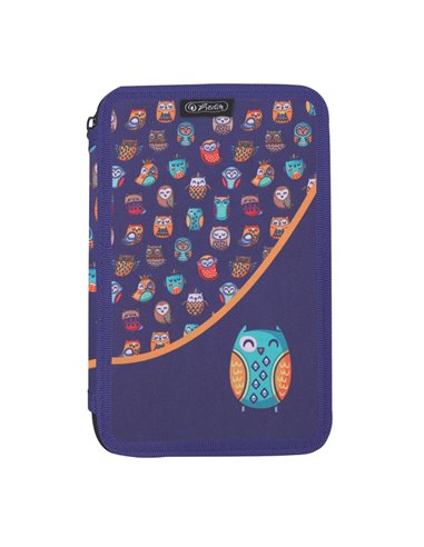 Penar neechipat cu 2 fermoare Herlitz 400211291, Motiv Owl