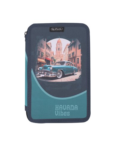 Penar neechipat cu 3 fermoare Herlitz 400211295, Motiv Havana