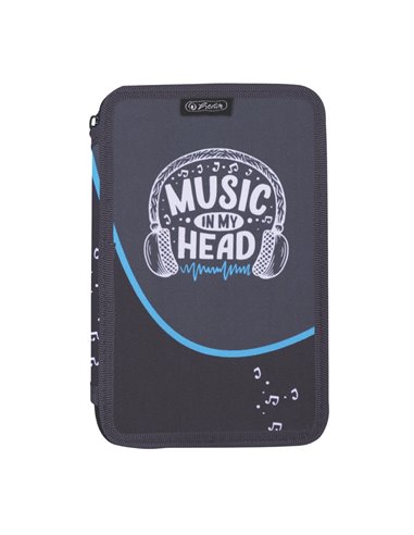 Penar neechipat cu 3 fermoare Herlitz 400211296, Motiv Music