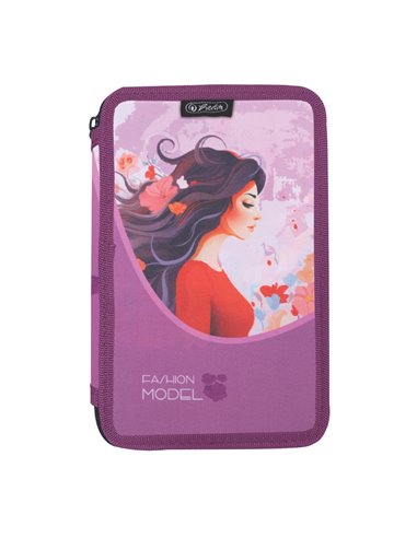 Penar neechipat cu 3 fermoare Herlitz 400211300, Motiv Fashion model