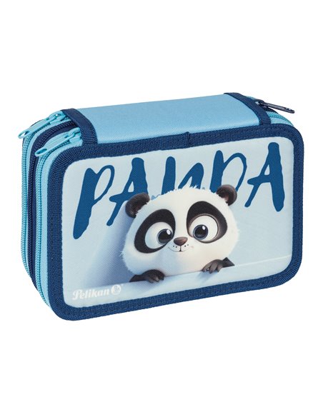 Penar echipat cu 3 fermoare Pelikan 400207249, 43 piese, Happy animals, Panda