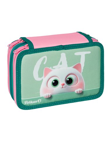 Penar echipat cu 3 fermoare Pelikan 400207249, 43 piese, Happy animals, Cat