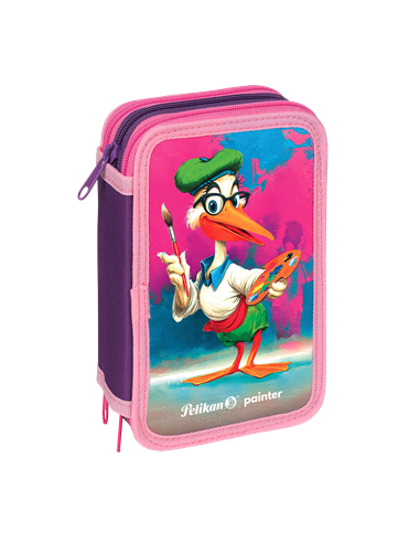 Penar echipat cu 3 fermoare Pelikan 400207264, 43 piese, Mascotte, Painter