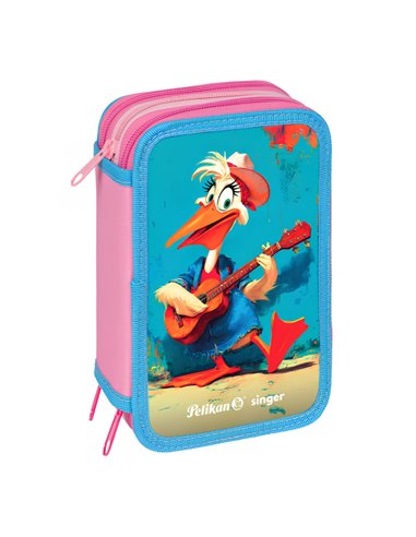Penar echipat cu 3 fermoare Pelikan 400207264, 43 piese, Mascotte, Singer