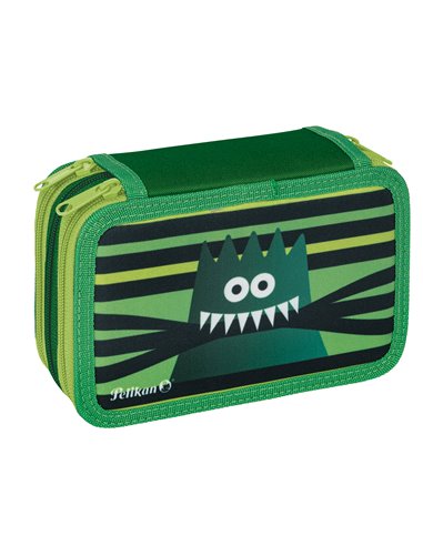 Penar echipat cu 3 fermoare Pelikan 400207261, 43 piese, Monsters 2