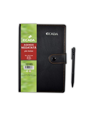 Agendă cu pix ECADA, 96 file, 100 x...
