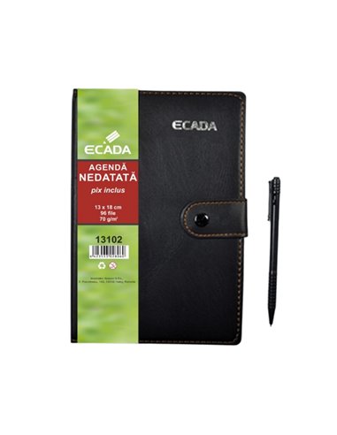 Agendă cu pix ECADA, 96 file, 130 x...
