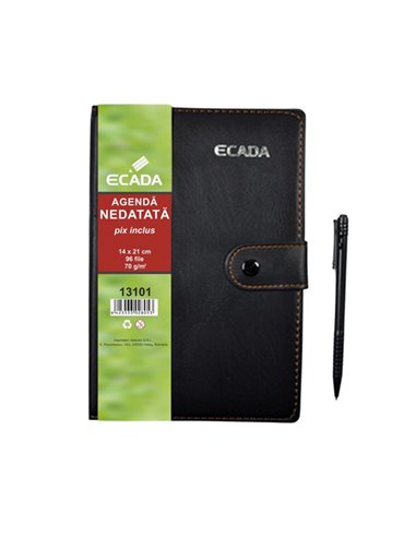 Agendă cu pix ECADA, 96 file, 140 x...