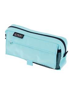 Penar etui cu 2 fermoare Herlitz 400205926, Turcoaz pastel
